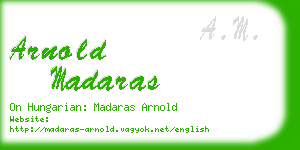 arnold madaras business card